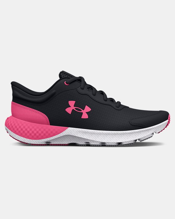 Girls' Grade School UA Charged Escape 4 Running Shoes, Black, pdpMainDesktop image number 0